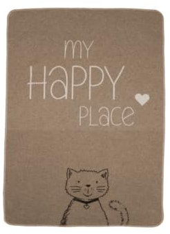 David Fussenegger Haustierdecke Katze My Happy Place Rauch, 90x70 cm