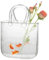 Handtasche Vase, Geldbörse Vase für Blumen einzigartige Handtasche Vase 7.7x11in sprudelte Klarglas Geldbeutel dekorativ Transparent