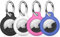Confezione da 4: custodia per Airtag MOLOSLEEVE con portachiavi, portachiavi anti-graffio per etichette Apple Air, accessori Airtag per localizzatore di oggetti GPS, multicolore