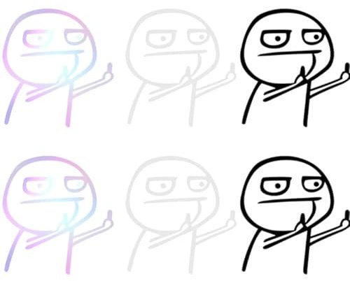 Visxcnu 6 Stück Mittelfinger Aufkleber Auto Dekorativer Aufkleber Lustige Mittlerer Fingeraufkleber Cartoon- Autoaufkleber für Motorrad, Auto Wandfenster,Laptop