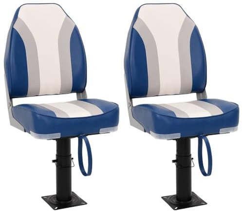 vidaXL Bootssitze mit Podest 2 Stk. Höhenverstellbar 360° Drehbar