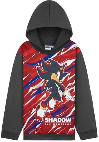 Get Trend Sonic THE Hedgehog Shadow Jungen Pullover, Kapuzenpullover Kinder Kuschelig & Stylisch, Shadow Knuckles Tails Jungs