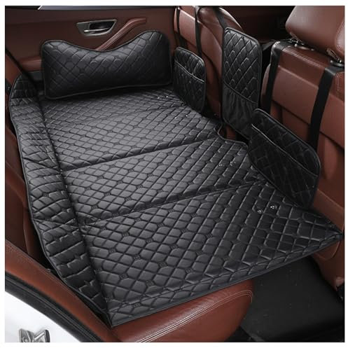 KOOGIMDDR Auto Klappbett, Auto Camping Matratze Rücksitz, Auto Bett Non Air Matratze Für SUV, LKW Und Minivan, Kann Ruhe Auf Reisen Haben(Schwarz)