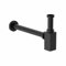 Baystone® Bottle Trap Bathroom Sunk Tap Waste Pipe Set Exposed Traps for Washstand Basin Outlet, Black, Square