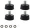 PARFCO Pieds Patins Ronds Anti-Vibrations Isolation, 4 Pièces Réglable Mise à Niveau Pied, Pieds à Vis M10 x 35 mm, Pieds de Nivellement Vissés Diamètre, pour Tables, Armoires, Machines