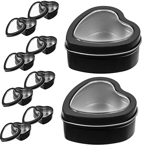 Lurrose Candy Box 10st Geschenkbox Vor Amerikanische Süßigkeiten Snacks Verpackung Schwarze Keksdose Valentinsboxen Creme Lutschbonbons Für Partytüten Süßwaren Eisbecher Mit Deckel Weißblech Black