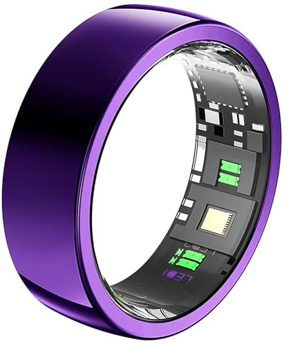 Yeforu Smart Ring Health Tracker Sleep Rings Heart Rate Monitor Sports Fitness Tracking Step Counter Waterproof Ring for Women Men Purple
