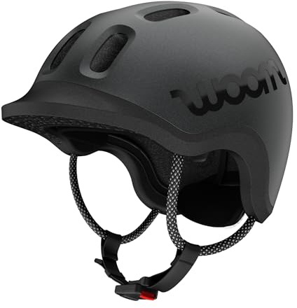 woom Ready Kinderhelm – Kinder Fahrradhelm mit Visier und Aufprallschutz – Komfortabler Fahrradhelm für Kinder für Jungen & Mädchen – Verstellbarer Helm für Kinder