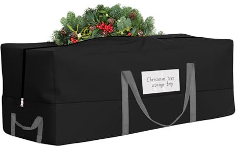 Christmas Tree Storage Bag, Fits Up 10 Ft Tall Artificial Trees, Heavy-Duty 600D Oxford Tree Bag with Reinforced Handles Zipper Clear Pocket, Storage Bags for Moving Items, Clothing, Outdoor, Bedding
