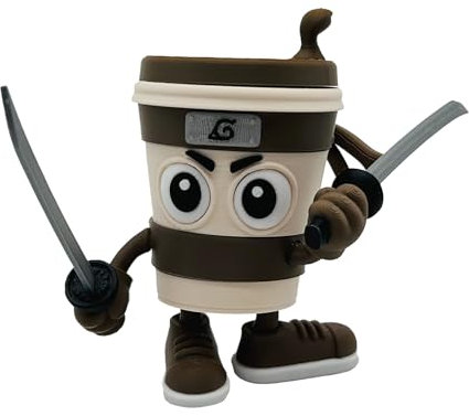 Genérico Bewegliche Figur Capuccino Assassino – 12 cm – Charakter Viral Brainrot Italian Memes – Cappuccino Assassino Spielzeug – Tung Tung Tung Saur – Brain Rot Memes Italiano – Tralalala