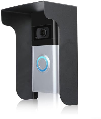 FACULX Metal Doorbell Cover Weatherproof, Doorbell Rain Cover, Anti Glare Doorbell Camera Sun Cover, Doorbell Protective Cover For Blink/Nest/Arlo/Eufy