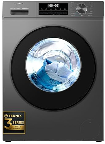 Teknix 3 Series TK3W1014XS 10kg Washing Machine - 1400 Spin - 3 Year Parts and Labour Cover - 1 Hour Wash Program - Durable Inverter Motor - Steam Function - Quick Wash - Graphite