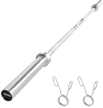 VEVOR Langhantelstange verchromte Zugstange 182 cm mit geriffeltem Griff für Krafttraining Gewichtheben Kniebeugen Kreuzheben Bankdrücken, Hantelstange für 5 cm Hantelscheiben mit 227 kg Tragkraft