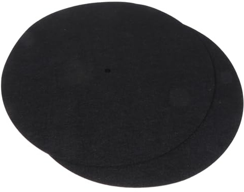 BEBEMOKO 2 Stück Antistatische Schallplatten Filzmatte Aus Filz 26cm ø 2mm Plattentellerschutz Schallplatten Vibrationsdämpfer Für Plattenspieler Zubehör