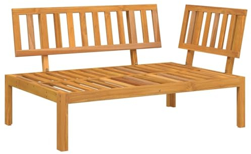WGYHOME Garten-Ecksofa aus Paletten Massivholz Akazie, Sitzgruppe Essgruppe Set Sofa-Garnitur Lounge, Gartenset Sofa-Set Garnitur Gartenmöbel Couch-Set mit Sofa und Sessel