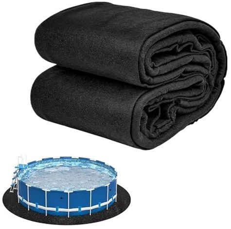 KBIBCK Tapis de Sol Piscine, 4M Tapis sous Piscines Hors Sol Rond, Tapis de Revêtement de Sol de Piscine, Rembourrage sous Piscine, Antidérapant, Pliable, pour Baignoires et Piscines Hors Sol