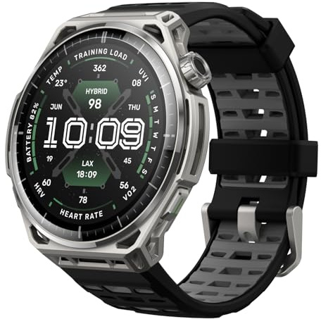 Amazfit Balance 3 Smartwatch GPS 48mm, AMOLED da 1,5 con Vetro Zaffiro, Cassa in Acciaio Inox, NFC, Autonomia fino a 21GG, Torcia, 64GB, Mappe Offline, 10 ATM, 180+ Sport e Fitness Tracker HYROX