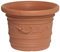 SATURNIA Macetero Resina Redondo, Color Terracota, Resistente, Ideal Exterior, 60 Cm Diametro.