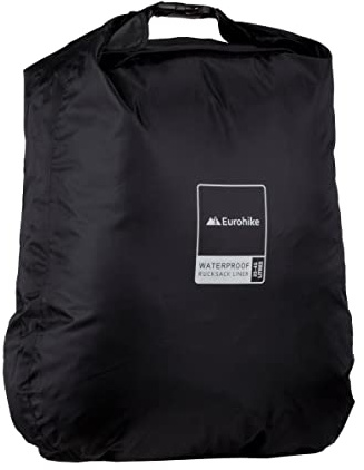 Eurohike Waterproof Rucksack Liner 25-45L, Black, One Size