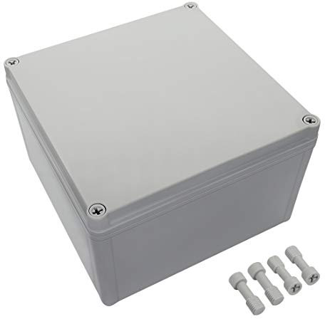 LeMotech Waterproof Dustproof IP67 Junction Box DIY Case Enclosure Gray 7.9 x 7.9 x 5.1 inch (200 x 200 x 130 mm)