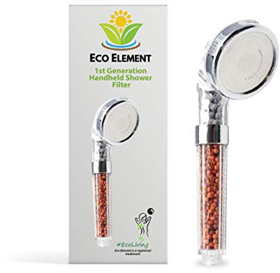 Eco Element Massage-Duschkopffilter der 1. Generation für Hochdruck; entfernt alle schädlichen Bakterien, Chlor, Schwermetalle und harte Ionen (100% recycelbar)