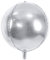Folienballon Kugel in Silber, Größe: 40cm, Farbauswahl Helium Ballon Geburtstag Dekoration