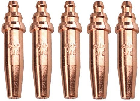 ANM Oxy Acetylene Gas Cutting Nozzle Tip Standard Length 1/8 190-300mm 5pk