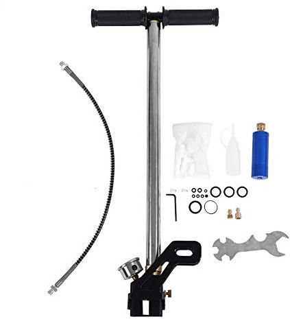 VBESTLIFE Pompe à air de plongée, Pompe à air à Haute Pression Manuelle avec manomètre pour la plongée en Bouteille à oxygène Pompe pour Bouteille De Plongée