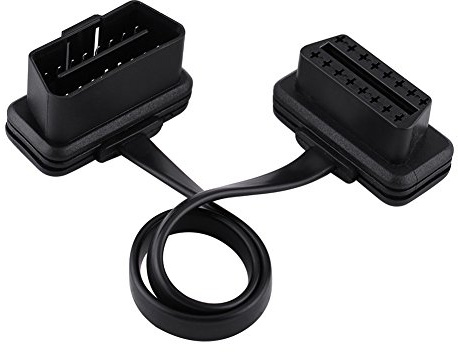16 Pin Stecker auf Buchse OBD2 Kabel, Premium ABS Material Diagnose Verlängerungskabel Überlegene Flexibilität(60CM)