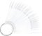 Beaupretty Nail Sticks Fan-shaped Nail Display Nail Practice Tips Nail Colour Tips Display with Metal Ring,100pcs(Transparent)