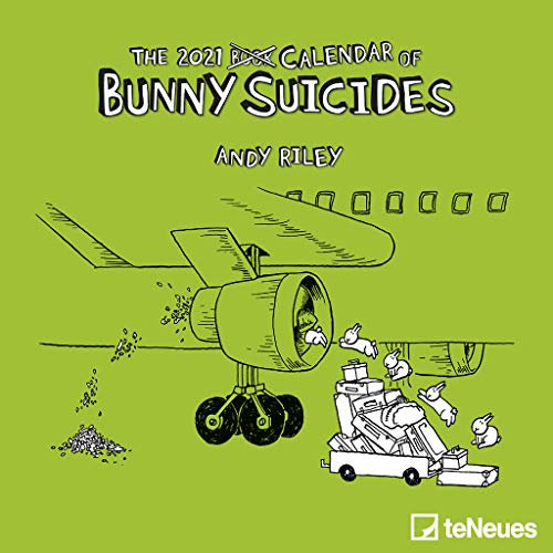 Bunny Suicides 2021 - Wand-Kalender - Mini-Broschürenkalender - 17,5x17,5 - 17,5x35 geöffnet - Cartoon