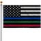 Dünne blaue rote grüne Linie, amerikanische Flagge, 7,6 x 12,7 cm, für den Außenbereich, Polizei, Feuerwehrmann, Militär, amerikanische Flagge, Unterstützung für Feuerwehr, Militär,