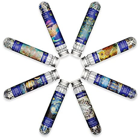 Mini-Puzzle für Erwachsene, 234 Teile (8 Packungen) Kleines Puzzle, Reagenzglas-Puzzle, herausforderndes Mikro-Puzzle, schwierig, kleines Puzzle, Heimdekoration, 6 x 4 Zoll(15 x 10 cm) (8 Pack-1)