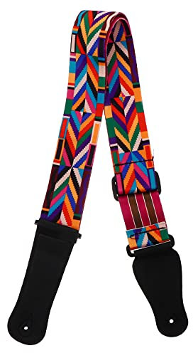 MILISTEN Einstellbare Ukulele Gurt Retro Böhmischen Leder Gitarre Strap Ethnische Stil Ukulele Schulter Gurt Gürtel Sling für Sopran Konzert Tenor Ukulele Bunte