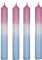Dip Dye Kerzen-Set 4 Stück Stabkerzen bunt mit Farbverlauf eisblau Pastell blau rosa Tisch-Deko Hochzeit Ostern Konfirmation Kommunion Taufe Weihnachten Adventskranz Geburtstagsdeko Wohnungs-Deko