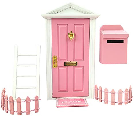 Dimweca Puerta Hada los Dientes | decoración casa muñecas - Decoración Escena en Miniatura para casa muñecas al Aire Libre, Accesorios jardín Hadas, decoración