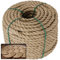 KEILEOHO 1,3 cm x 30,4 m natürliches Hanfseil, 4-lagiges Hanfseil, Juteseil, gedrehtes Manila-Seil, Allzweck-starke Juteseile, Schnur für Kunst, Handwerk, Sport, Dekoration, Spanngurte