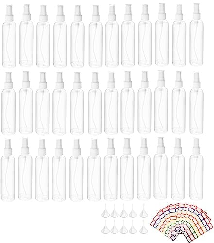 KEJJNYER 36 Pack 4oz Plastic Clear Spray Bottles Bulk, Mini