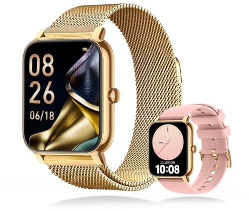 Goodatech Smart Watch for Men Women with Phone Call (Dial/Receive),Fitness Tracker Smartwatch for Android iOS Phones,Sleep Monitor Calorie Pedometer Reminders Music Multi-Sport Modes