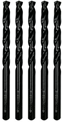 DelitonGude 11/32inch HSS M35 Cobalt Twist Drill Bits,High Speed Steel,Pack of 5,Suitable for Steels,Cast Iron,Stainless Steels and Other Metals(11/32inch)