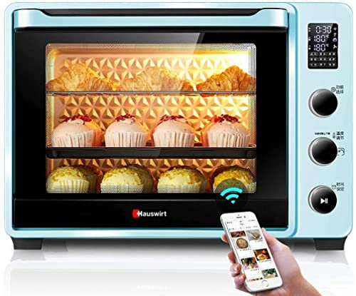 RKYRRKI Forni elettrici da 40 Litri , Forno tostapane Over Range con Rivestimento smaltato e Forno Olandese Staub , Forno Digitale a convezione girarrosto con Cottura alla griglia , Rosa utile