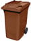 BritishBins Brown 360 ltr Wheelie Bin - Large Size Household Wheelie Bin (For Many Councils) - Tough & Durable - For All Your Outdoor Rubbish & Recycling - EN840 Certified & Tested