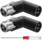 Xiatiaosann XLR Angle Adapter 3 Pin Dual Male and Female Connector 90 Degree Adjustable 4 Different Angles Right Left Plug Socket for Mixer Microphone Audio Equipment, Metal Adapter, 2 PCS