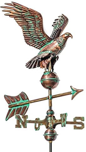 Mittelgroße Wetterfahne 431 – Adler aus Kupfer