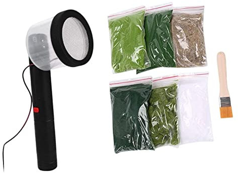 Applicatore di Erba statica Disposizione della Macchina di floccaggio elettrostatico Prato Portatile per l'abbellimento del Paesaggio Modello di Scena