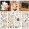 HOWAF 8 Blätter Halloween Aufkleber Halloween Sticker Kürbis Gespenst Fledermaus Aufkleber Halloween Stickers für Scrapbook Stickeralbum Halloween Basteln Halloween Mitgebsel Kinder Halloween Deko