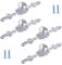 Qianxihu 4Pcs Diamond Drawer Knobs Plate Crystal Cupboard Door Handles With Silver Wardrobe Glass Plate for Bedroom Decoration
