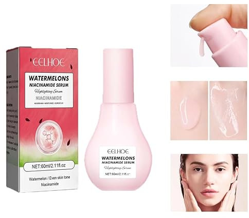 Watermelon Glow Niacinamide Dew Drops, Watermelon Glow Niacinamide Moisturize Serum, Moisturizing Facial Serum with Hyaluronic Acid Glycerin Vitamin E,Moisturizing Watermelon Toner (1PC)