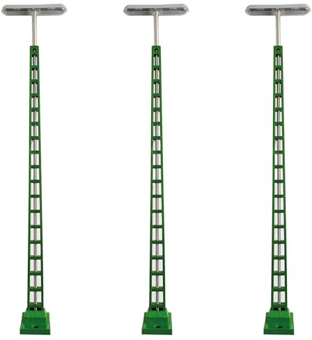 ML-Train 3X Gittermastleuchte DB, zweiflammig für Spur-G Modellbahnanlagen Gartenbahn Zubehör