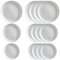 FEMONGY untersetzer blumentopf, Set von 15 weißen blumentopf untersetzer - blumenuntersetzer rund in 3 Größen (14cm, 16cm und 18cm) - Schützen Sie Ihre Böden und Möbel mit Pflanzen untersetzer
